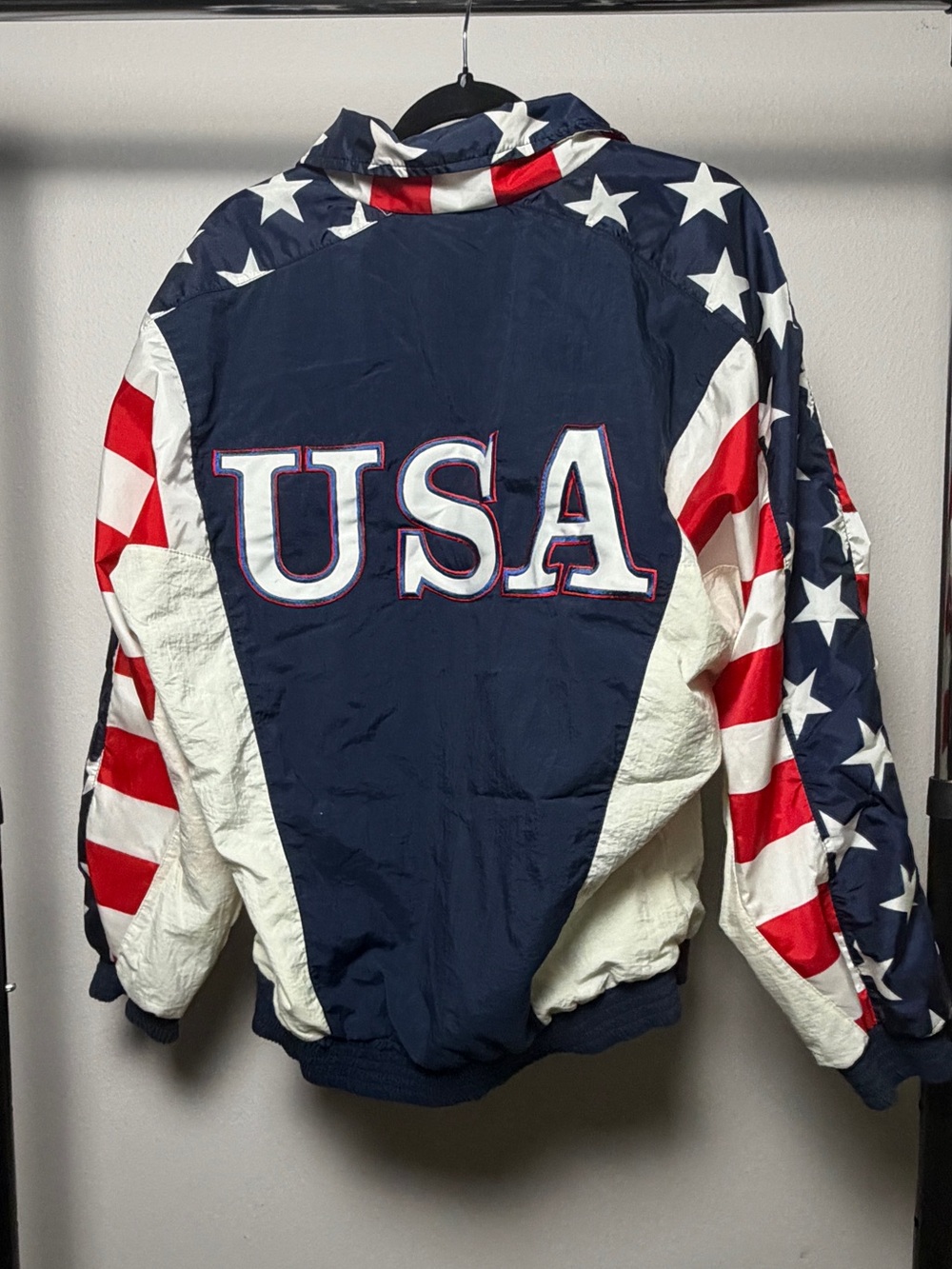 Vintage USA Flag Windbreaker Jacket